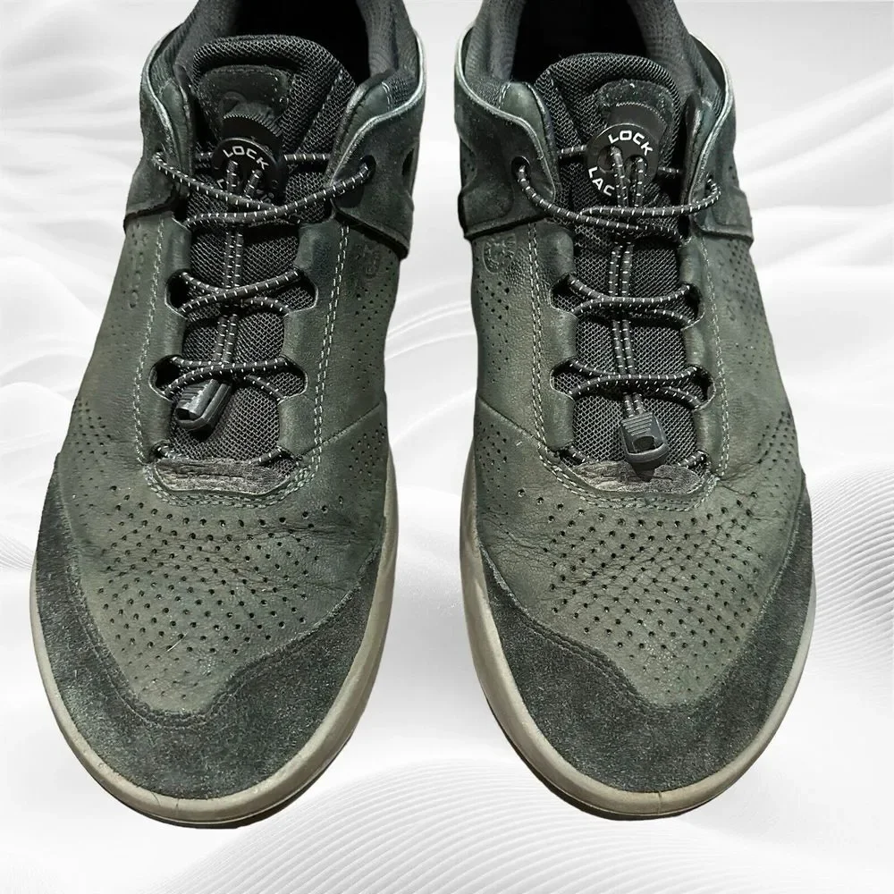 Ecco Biom Shoes 2Go Mens 12 Black Nubuck Yak Leather Slip On Hiking‎ Sneakers